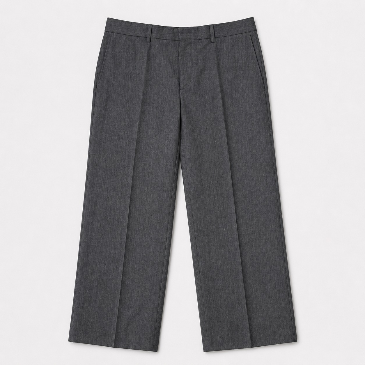 Express Producer Dress Pants Mens 36x30 Gray Wool Flat Front Career Slacks
